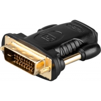 HDMI/ DVI-D 19-pol. HDMI-Buchse>DVI-D (24+1) Stecker gold HDMI/ DVI-D 19-pol. HDMI-Buchse>DVI-D (24+1) Stecker gold