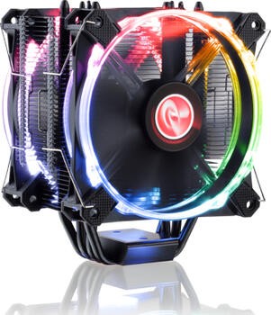 Raijintek Leto Pro RGB CPU-Lüfter, 2x 120x120x25mm, 800-1800rpm, 95.1m³/h, 25dB(A)