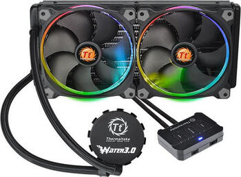 Thermaltake Water 3.0 Riing RGB 280 CPU-Lüfter, 2x 140x140mm, 400-1500rpm, 37.6-68.9m³/h, 22.13-40.55 CFM, 18.5