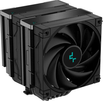 DeepCool AK620 Zero Dark CPU-Lüfter, 2x 120x120x25mm, 500-1850rpm, 117.21m³/h, 68.98 CFM, 28dB(A), 2.19mmH2O, hydr