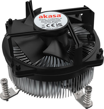 Akasa AK-CC6608BP01 CPU-Lüfter, 1x 90x90x25mm, 500-3400/min, 69.5m³/h, 40.9 CFM, 36dB(A), 3.81mmH2O