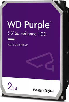 2.0 TB HDD Western Digital WD Purple-Festplatte, geeignet für Dauerbetrieb, geeignet für DVR