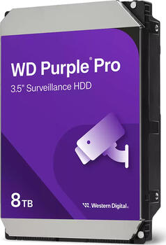 8.0 TB HDD Western Digital WD Purple Pro-Festplatte, geeignet für Dauerbetrieb (24/7), geeignet für DVR