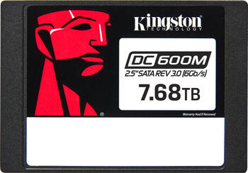 7.7 TB SSD Kingston DC600M Data Center Series SSD - 1DWPD, SATA 6Gb/s, lesen: 560MB/s, schreiben: 530MB/s,