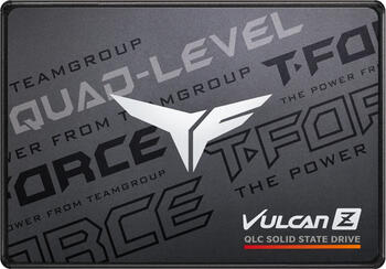 4.0 TB SSD TeamGroup T-Force Vulcan Z QLC SSD, SATA 6Gb/s, lesen: 550MB/s, schreiben: 510MB/s SLC-Cached, TBW: 9