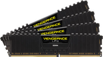 DDR4RAM 4x 8GB DDR4-3600 Corsair Vengeance LPX schwarz DIMM, CL18-22-22-42 Kit