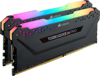 DDR4RAM 2x 16GB DDR4-2666 Corsair Vengeance RGB PRO schwarz DIMM, CL16-18-18-35 Kit