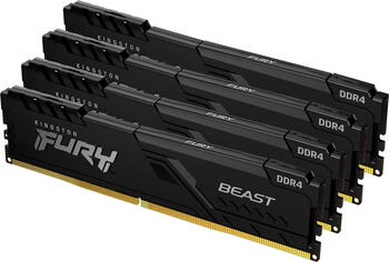 DDR4RAM 4x 32GB DDR4-3600 Kingston FURY Beast DIMM, CL18-22-22 Kit