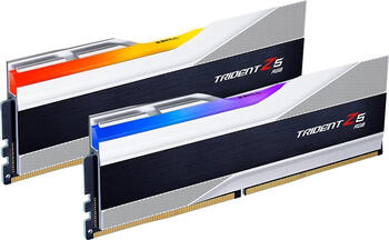 DDR5RAM 2x 32GB DDR5-6400 G.Skill Trident Z5 RGB silber DIMM on-die ECC, CL32-39-39-102 Kit