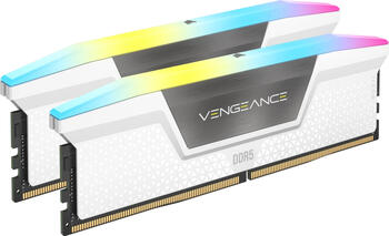 DDR5RAM 2x 32GB DDR5-6000 Corsair Vengeance RGB weiß DIMM on-die ECC, CL30-36-36-76 Kit