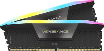 DDR5RAM 2x 32GB DDR5-6000 Corsair Vengeance RGB grau DIMM on-die ECC, CL40-40-40-77 Kit