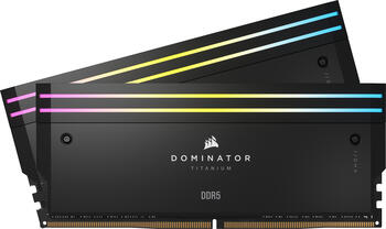 DDR5RAM 2x 24GB DDR5-7200 Corsair Dominator Titanium RGB schwarz DIMM on-die ECC, CL36-46-46-116 Kit