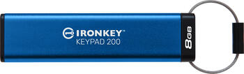 8 GB Kingston IronKey Keypad 200 USB-Stick, USB-A 3.0, lesen: 145MB/s, schreiben: 115MB/a