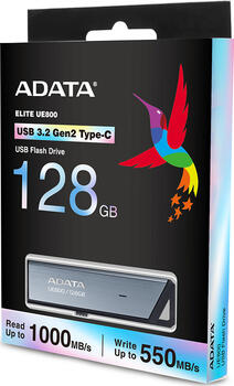 128 GB ADATA UE800 silber USB-Stick, USB-C 3.1, lesen: 1000MB/s, schreiben: 550MB/s