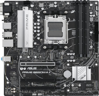 ASUS Prime B650M-A II, µATX Mainboard, 4x DDR5, max. 128GB, VGA, HDMI 2.1, DisplayPort 1.4, USB-A 3.1