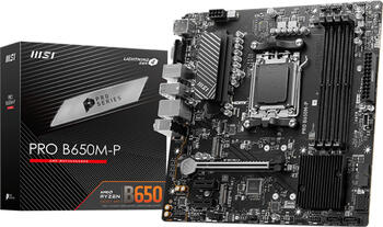 MSI PRO B650M-P, µATX Mainboard, 4x DDR5, max 192GB, VGA, HDMI 2.1, DisplayPort 1.4