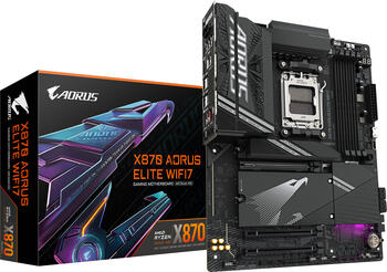 GIGABYTE X870 AORUS Elite WIFI7 ATX Mainboard, 4x DDR5, max. 192GB, HDMI 2.1, DisplayPort 1.4, 2x USB-C 4