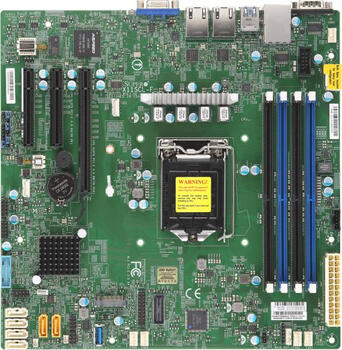 Supermicro X11SCL-F retail, µATX Mainboard, 4x DDR4, max. 128GB, 1x VGA