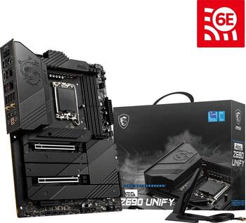 MSI MEG Z690 Unify Wi-Fi 6E, Sockel 1700, ATX-Mainboard, 4x DDR5 max. 128GB, USB-C 3.2, Bluetooth 5.2