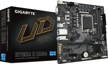 GIGABYTE B760M H DDR4, Sockel 1700, µATX-Mainboard, 2x DDR4 max. 128GB, VGA, HDMI 2.1, 2x DisplayPort 1.2