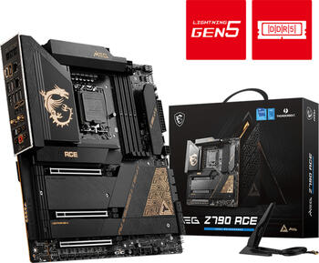 MSI MEG Z790 Ace, Sockel 1700, E-ATX-Mainboad, 4x DDR5 max. 192GB, 1x USB-C 3.2 (20GB/s)