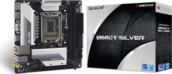 Biostar B660T-Silver, Mini-ITX Mainboard, 2x DDR4, max. 64GB, 1x HDMI 2.0