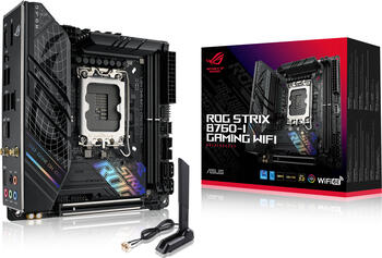 ASUS ROG Strix B760-I Gaming WIFI, Mini-ITX Mainboard, 2x DDR5, max. 96GB, 1x HDMI 2.1, 1x USB-C 3.2, 1x USB-C 3.0