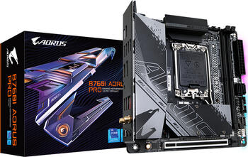 GIGABYTE B760I AORUS Pro, Mini-ITX Mainboard, 2x DDR5, max. 64GB, 1x HDMI 2.0, 1x USB-C 3.1