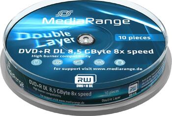 10er MediaRange DVD+R 8.5GB DL 8x, Spindel DVD-Rohlinge 