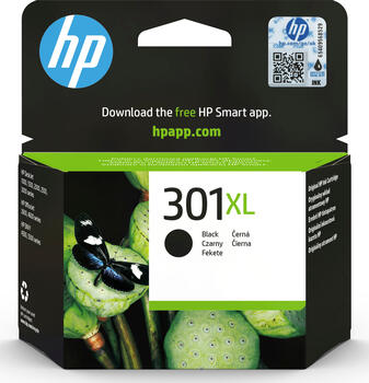 HP 301XL Schwarz Tintenpatrone mit hoher Reichweite Original 480 Seiten