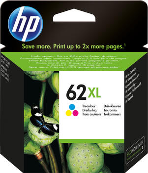 HP 62 XL Druckkopf mit Tinte farbig 