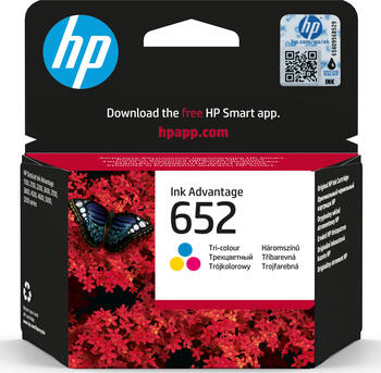 HP Druckkopf mit Tinte 652 dreifarbig Original 200 Seiten