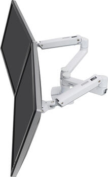 Ergotron LX Dual Side-by-Side Arm weiß,Tischhalterung, für 2x bis 27 Zoll, mit Kabelmanagement