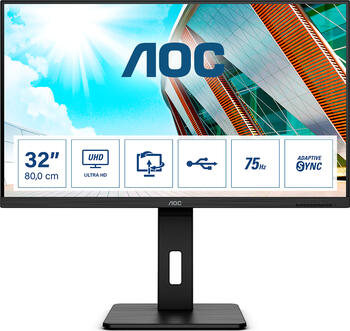 31.5 Zoll AOC U32P2, 80cm TFT, 4ms (GtG), 2x HDMI 2.0, 1x DisplayPort 1.2