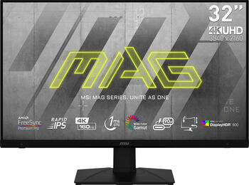 32 Zoll MSI MAG 323UPFDE, 81.3cm TFT, 160Hz, FreeSync, 1ms (GtG), 1ms (MPRT), 2x HDMI 2.1, 1x DisplayPort 1.4