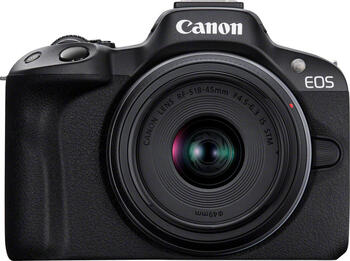 Canon EOS R50 schwarz mit Objektiv RF-S 18-45mm 4.5-6.3 IS STM