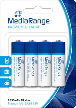 Mediarange Prem. Blister AA Alkaline/LR06 4, 1.5V, 4er-Pack 
