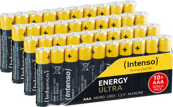 Intenso 7501510 - Energy Ultra Alkaline Batterie AAA Micro 40er-Pack - Batterie Einwegbatterie Alkali