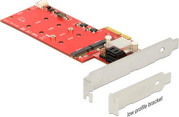 Delock PCI Express x4 Karte > Hybrid 2 x intern M.2 + 2 x SATA 6 Gb/s mit RAID – Low Profile Formfaktor