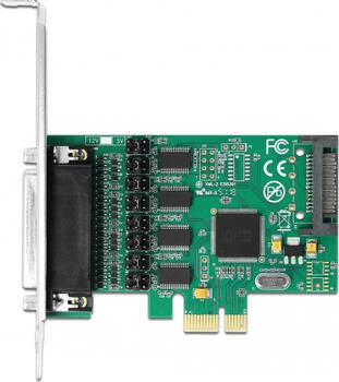 Delock PCI Express Karte zu 4 x Seriell RS-232 mit Spannungsversorgung