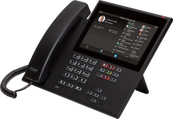 Auerswald COMfortel D-600 schwarz, VoIP-Telefon schnurgebu. Anruferanzeige, Freisprecheinrichtung, Wideband, SIP