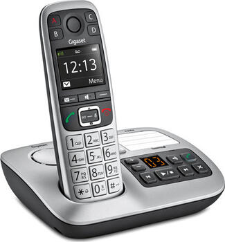 Gigaset E560A DECT-Telefon Anrufer-Identifikation Schwarz Silber, EU-Ware