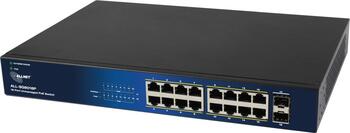 Allnet SG80 Rackmount Gigabit Switch, 16x RJ-45, 2x SFP, 240W PoE+, Backplane: 36Gb/s, lüfterlos, Metallgehäuse