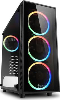 Sharkoon TG4 RGB, Glasfenster, Lüfter LED RGB, ATX-MidiTower 