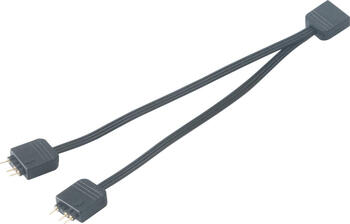 12cm Akasa Addressable RGB LED Splitter Kabel, schwarz, 2-fach