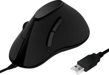 LogiLink Ergonomic Vertikale Maus, Schwarz, USB 