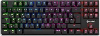 Sharkoon PureWriter TKL RGB, Gaming Tastatur Switch-Typ: Kaihua/Kailh Choc LOW PROFILE RED, USB