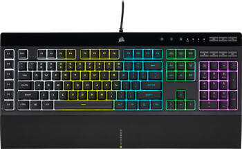 Corsair Gaming K55 RGB PRO, Layout: DE, Rubber Dome, RGB, Gaming-Tastatur