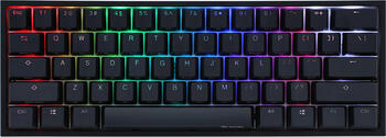 Ducky One 2 Mini RGB PBT schwarz, Layout: DE, mechanisch, Cherry MX SILENT RGB RED, RGB, Gaming-Tastatur