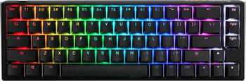 Ducky One 3 Classic Black SF PBT, Layout: DE, mechanisch, Cherry MX SILENT RGB RED, RGB, Gaming-Tastatur